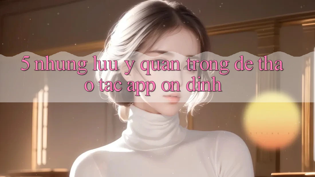 5. Những Lưu Ý Quan Trọng Để Thao tác App Ổn định 5. Những Lưu Ý Quan Trọng Để Thao tác App Ổn định