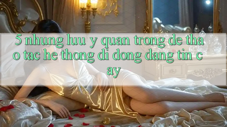 5. Những Lưu Ý Quan Trọng Để Thao tác Hệ thống di động Đáng tin cậy 5. Những Lưu Ý Quan Trọng Để Thao tác Hệ thống di động Đáng tin cậy