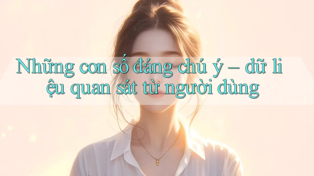 Những con số đáng chú ý – dữ liệu quan sát từ người dùng